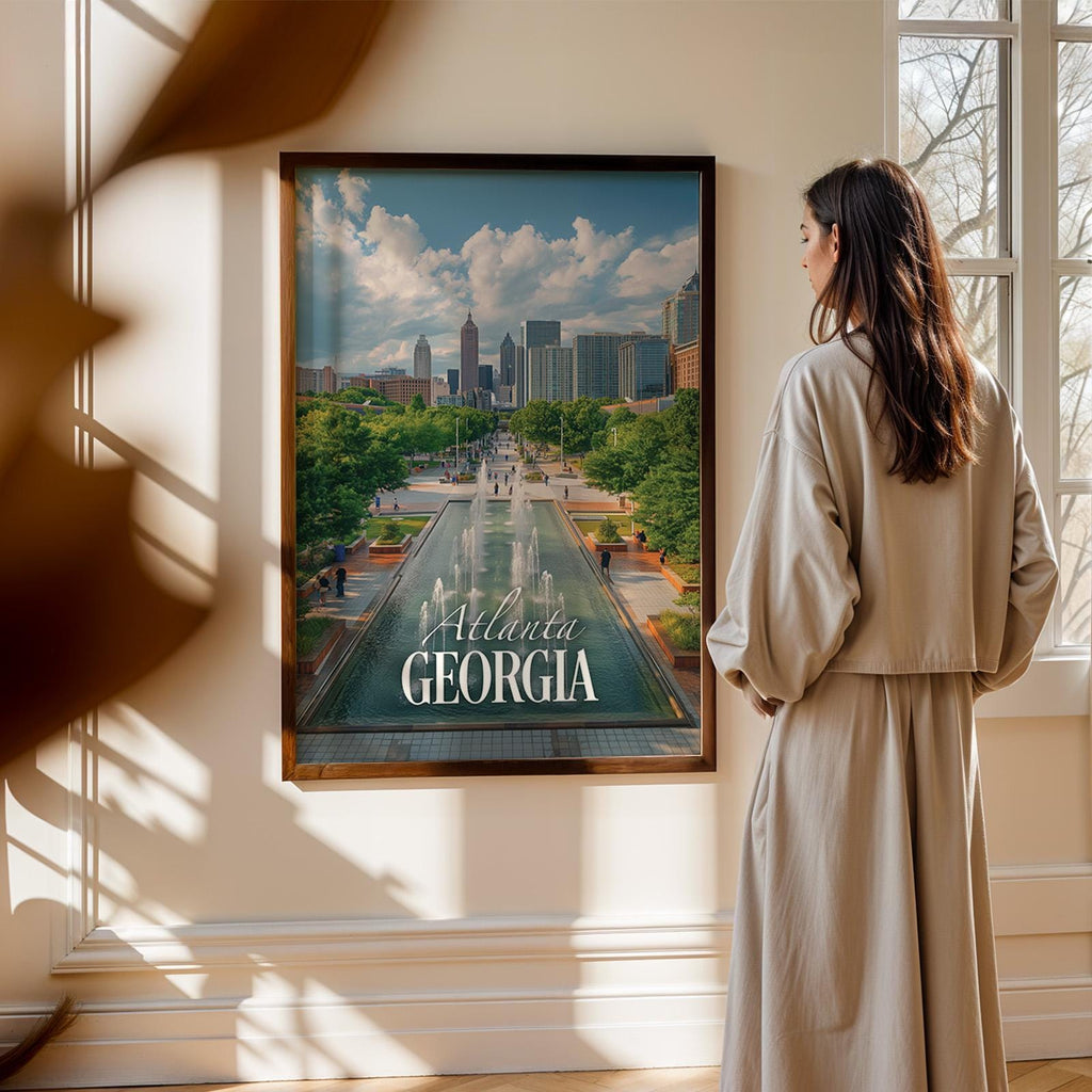 Atlanta Centennial Park Print: Georgia Cityscape Wall Art (Digital Download
