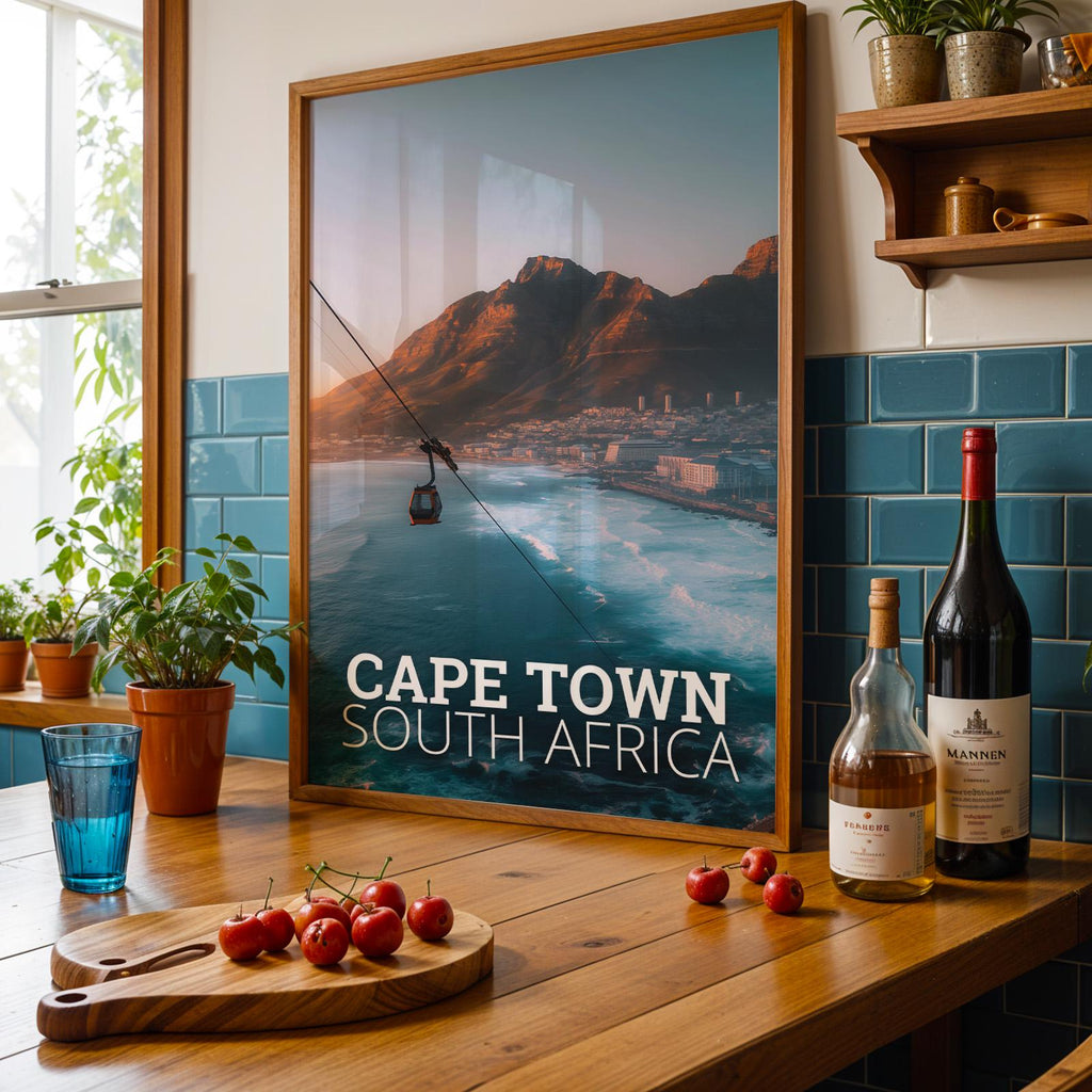 Cape Town Table Mountain Print: South Africa Landscape Art (Digital Download)