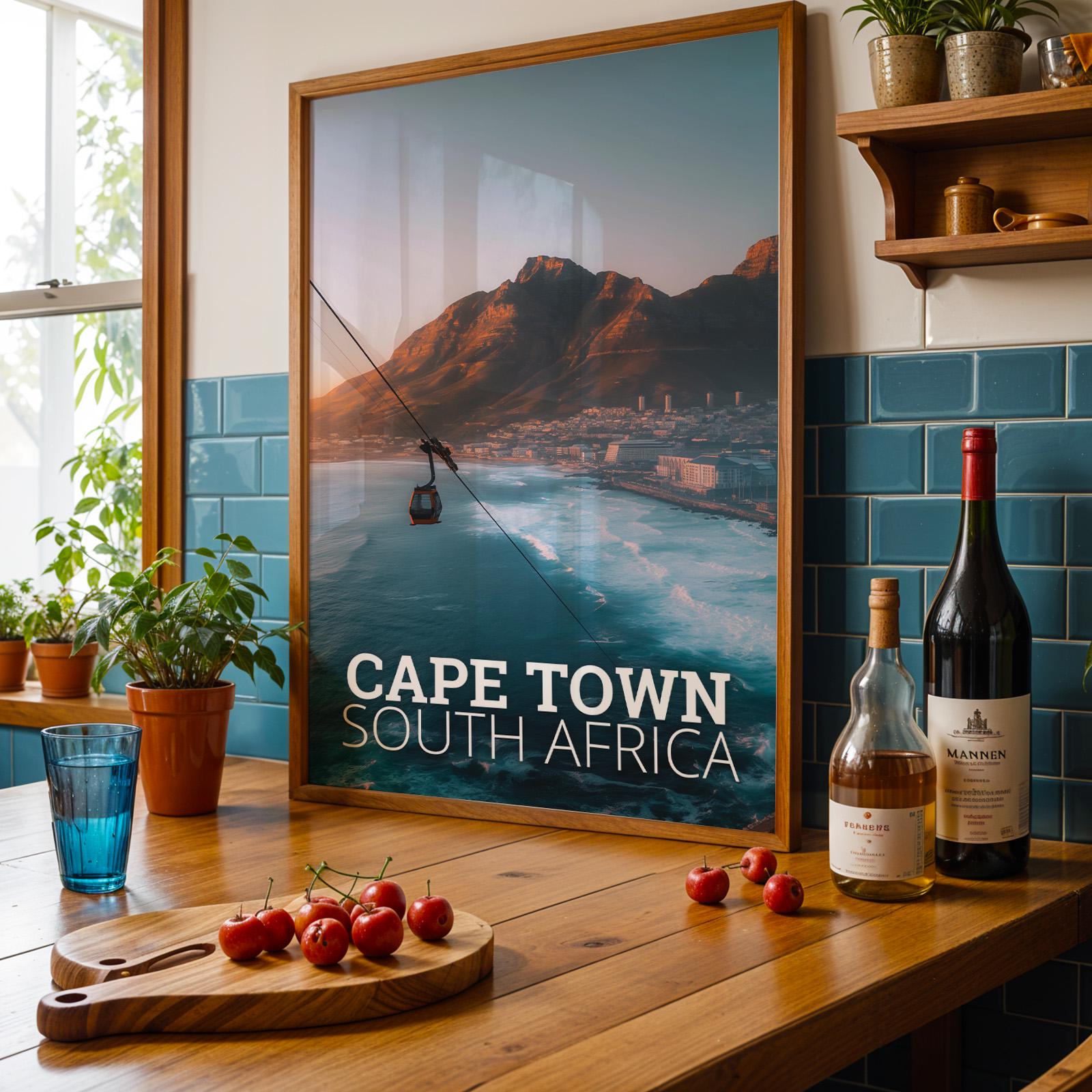 Cape Town Table Mountain Print: South Africa Landscape Art (Digital Download)