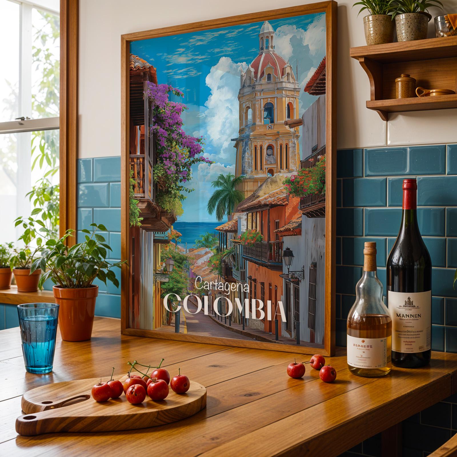 Cartagena Colombia Print: Vibrant Coastal Cityscape (Digital Download)