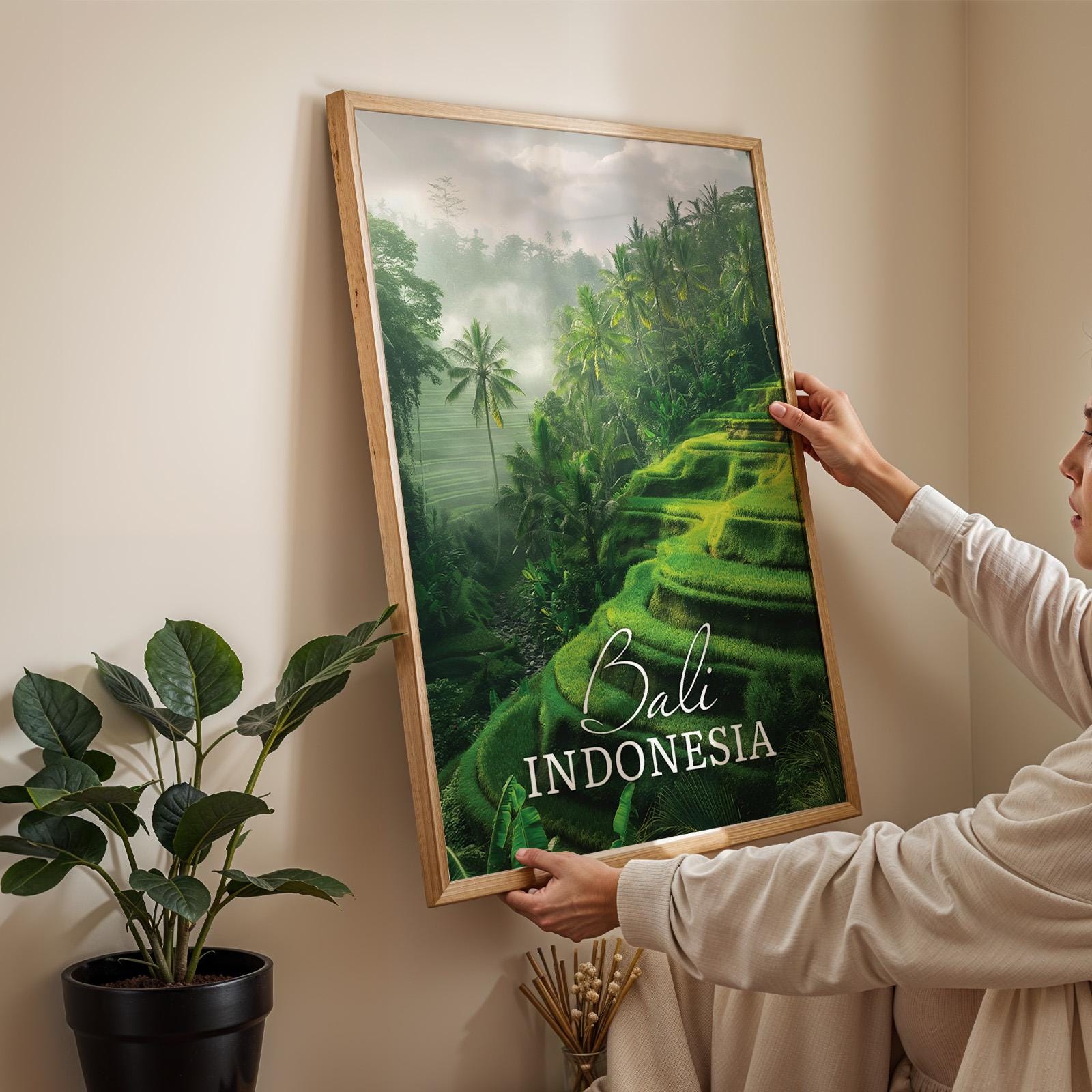 Bali Rice Terraces Print: Ubud Landscape Wall Art (Digital Download)