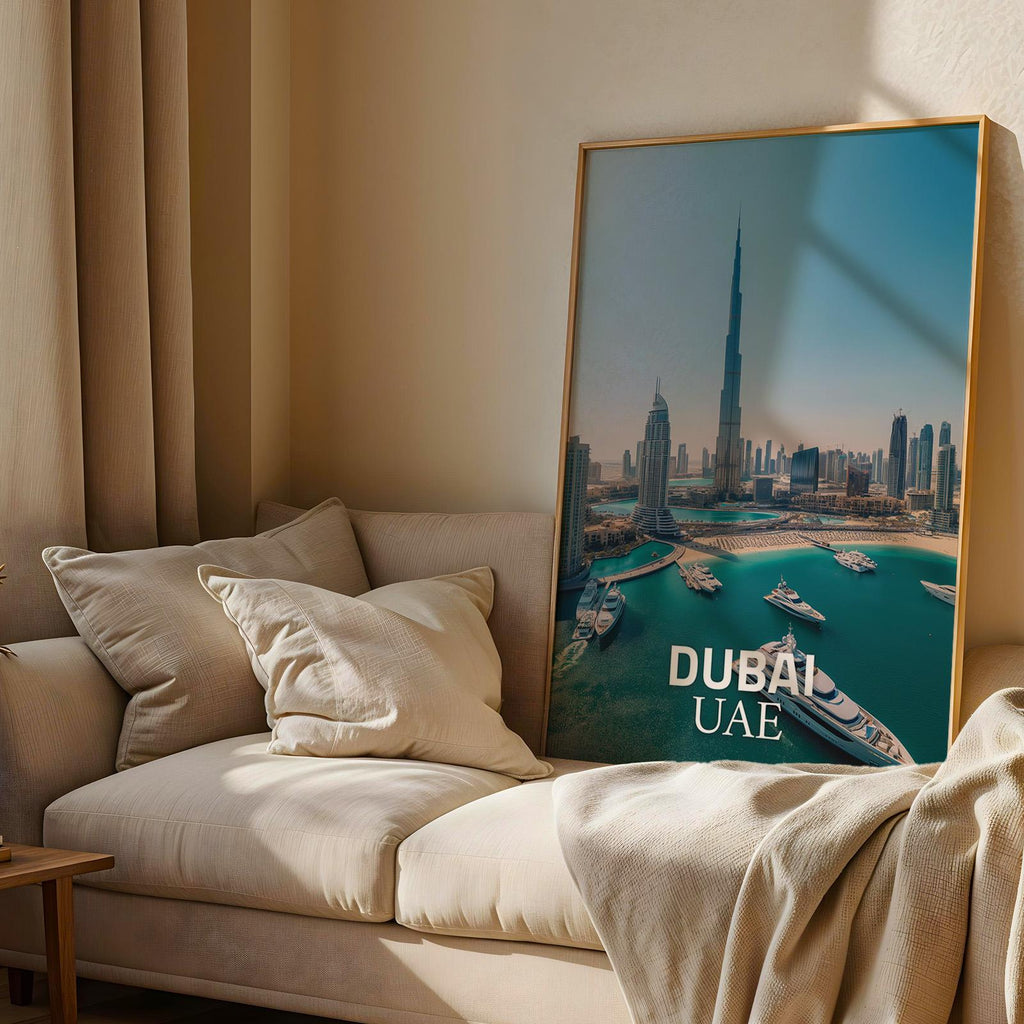 Dubai Burj Khalifa Print: UAE Desert Cityscape Wall Art (Digital Download)