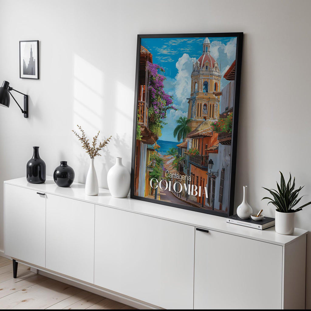 Cartagena Colombia Print: Vibrant Coastal Cityscape (Digital Download)