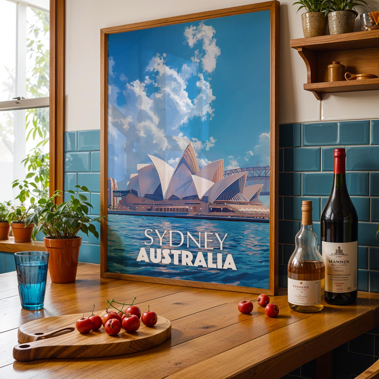 Sydney Opera House Print: Vibrant Australia Harbor Wall Art (Digital Download)