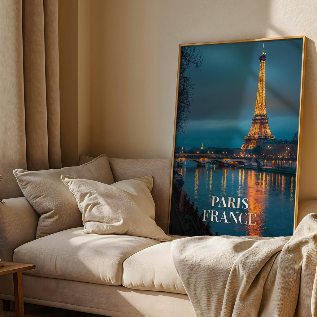 Eiffel Tower Paris Print: Vibrant France Cityscape Wall Art (Digital Download)