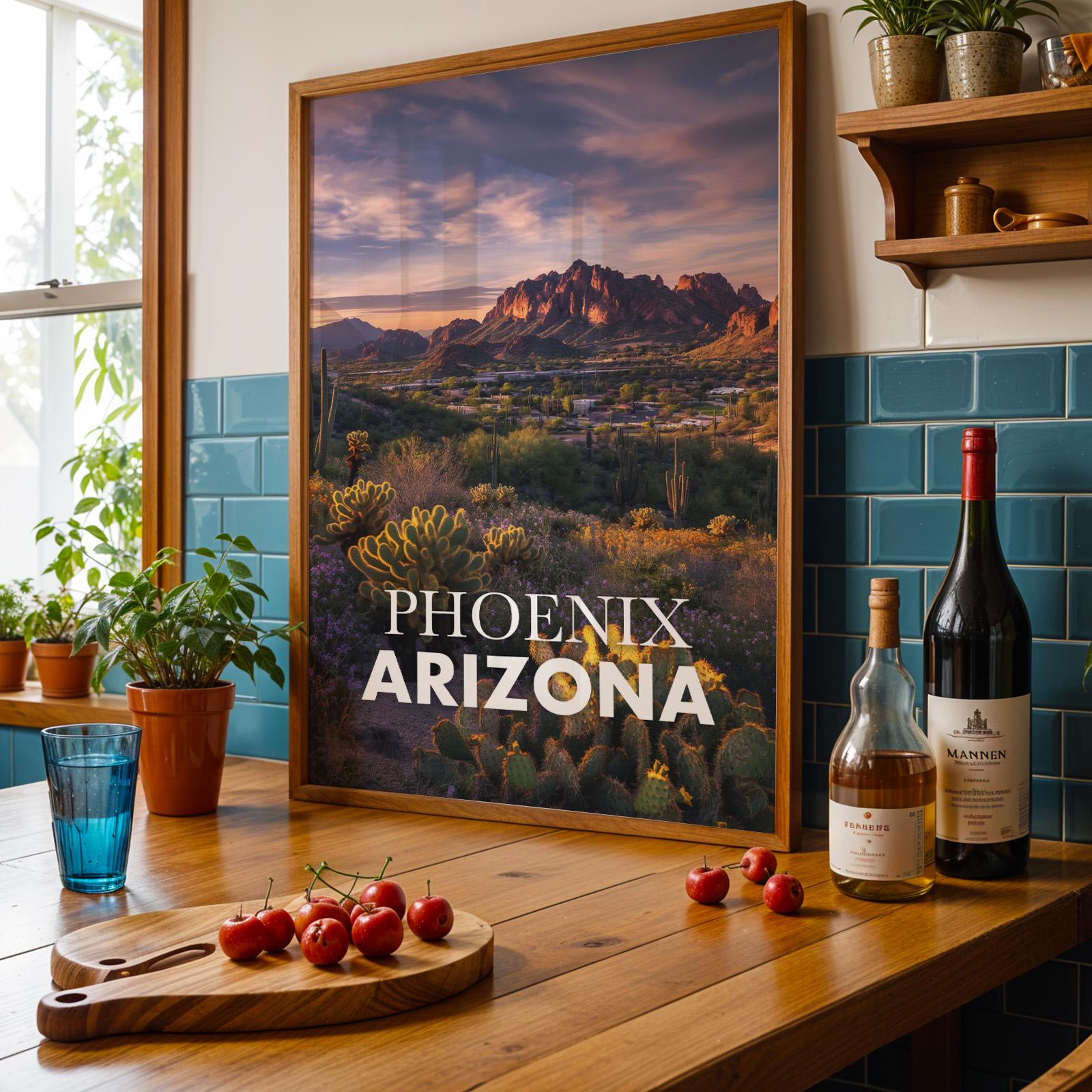 Phoenix Arizona Camelback Mountain Print: Desert Landscape Wall Art (Digital Download)