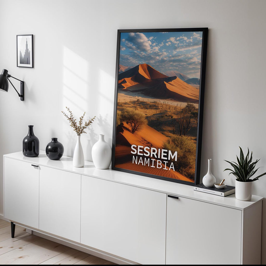 Namibia Sossusvlei Dunes Print: Vibrant African Landscape Wall Art (Digital Download)