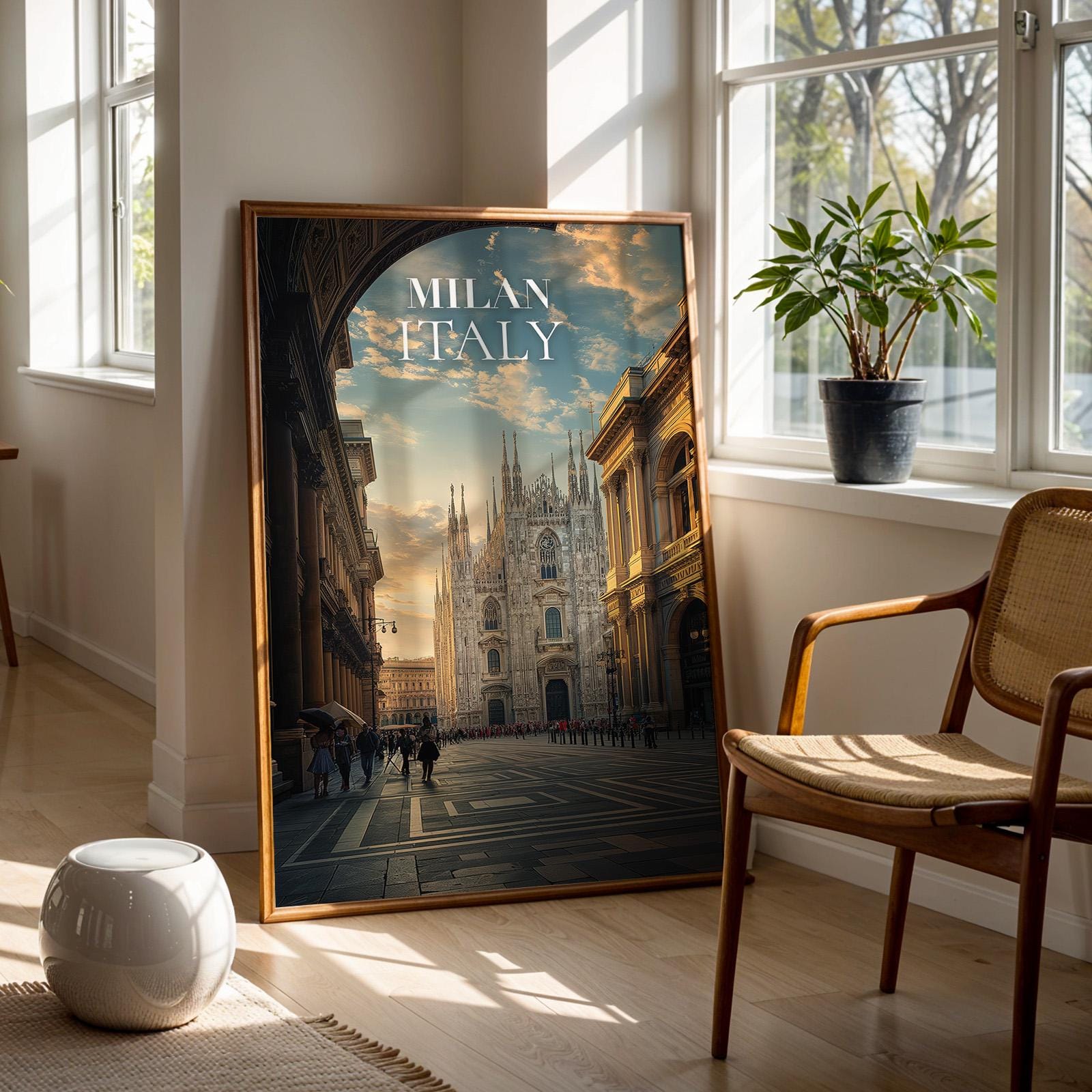 Milan Duomo Print: Vibrant Italy Cityscape Wall Art (Digital Download)