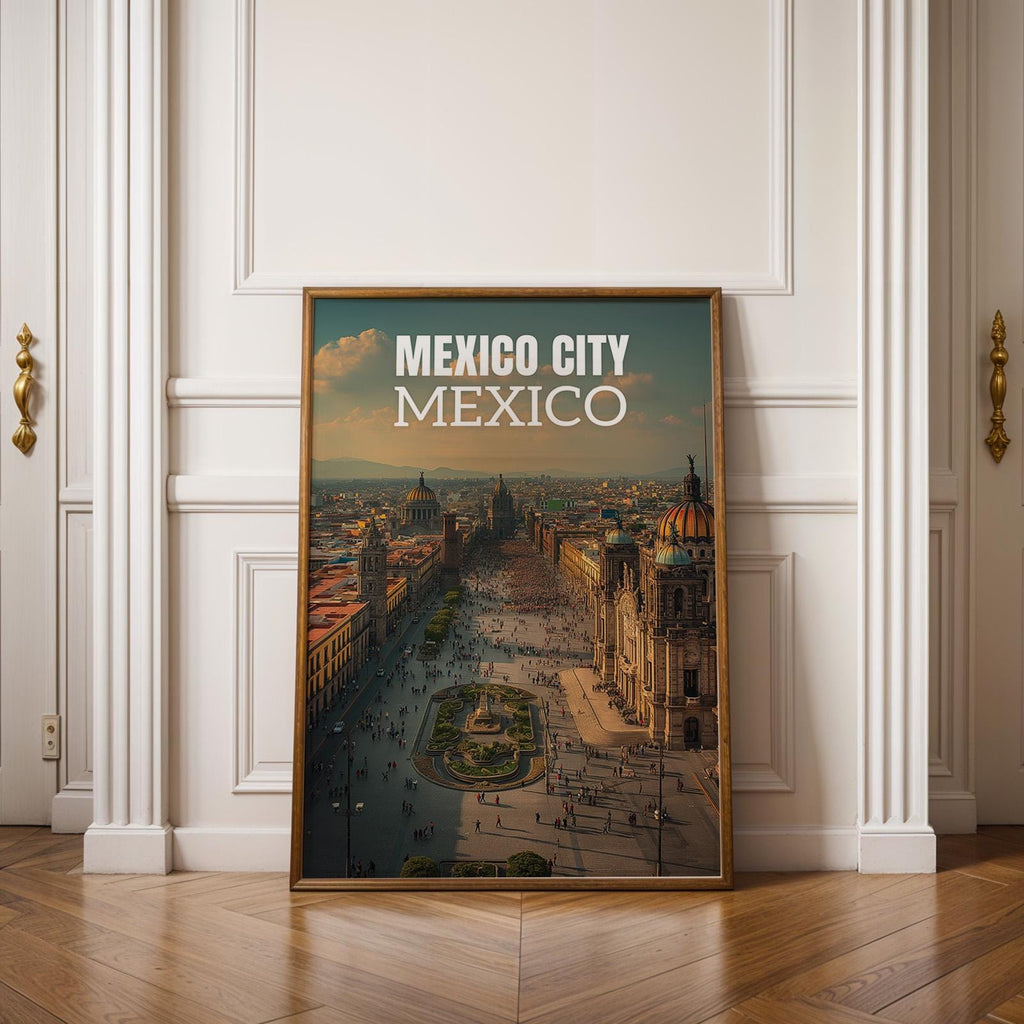 Mexico City Zócalo Palace Print: Vibrant Cityscape Wall Art (Digital Download)