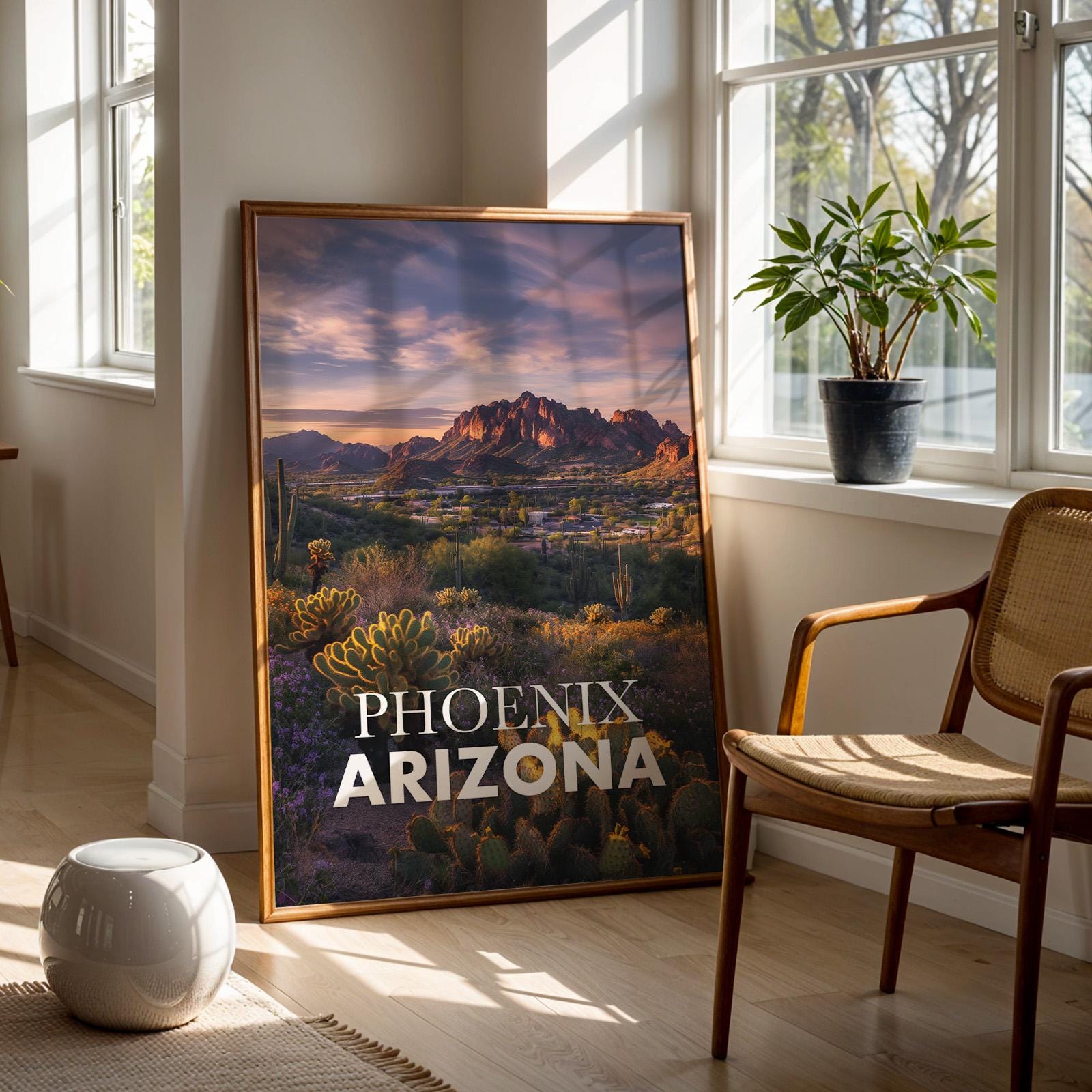 Phoenix Arizona Camelback Mountain Print: Desert Landscape Wall Art (Digital Download)