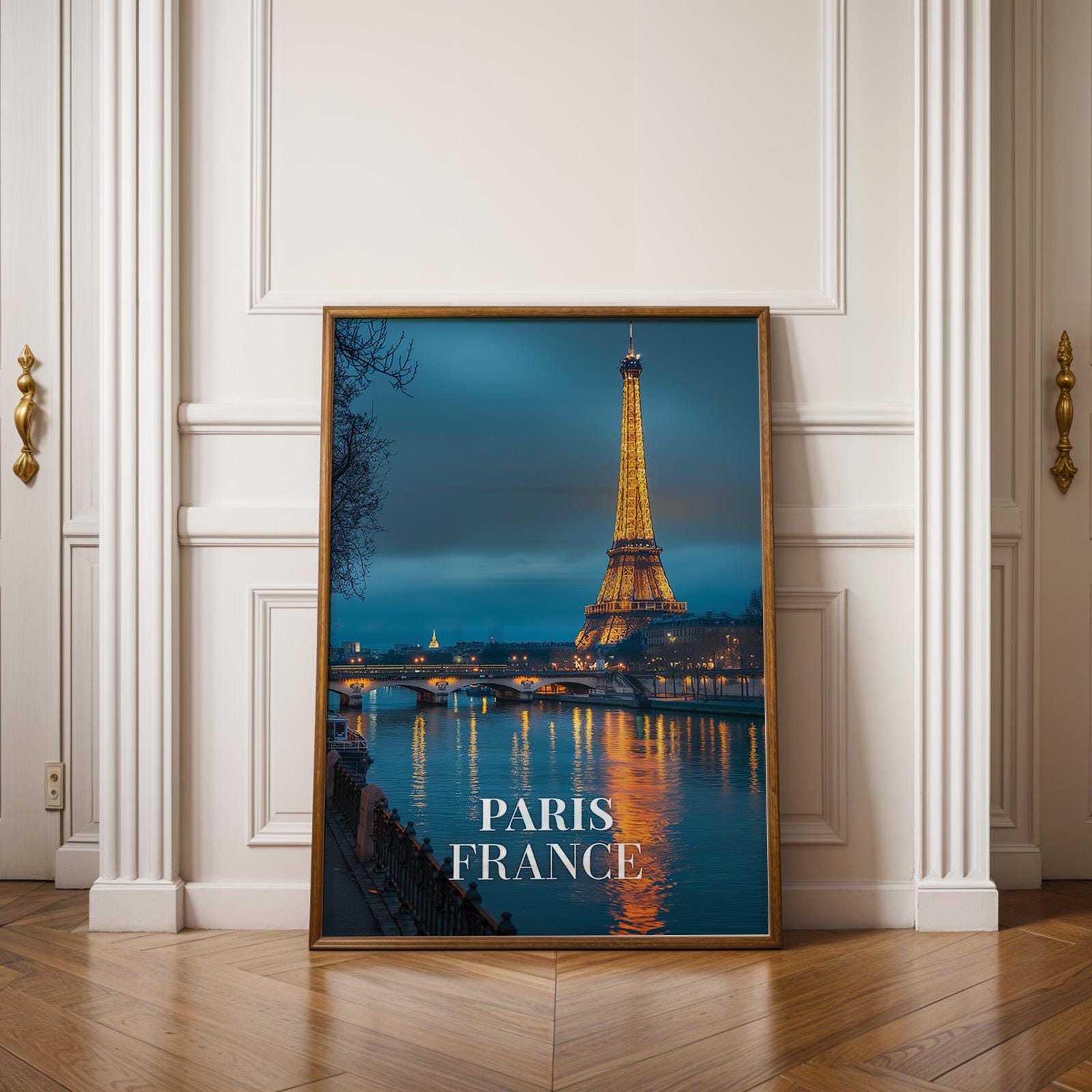 Eiffel Tower Paris Print: Vibrant France Cityscape Wall Art (Digital Download)