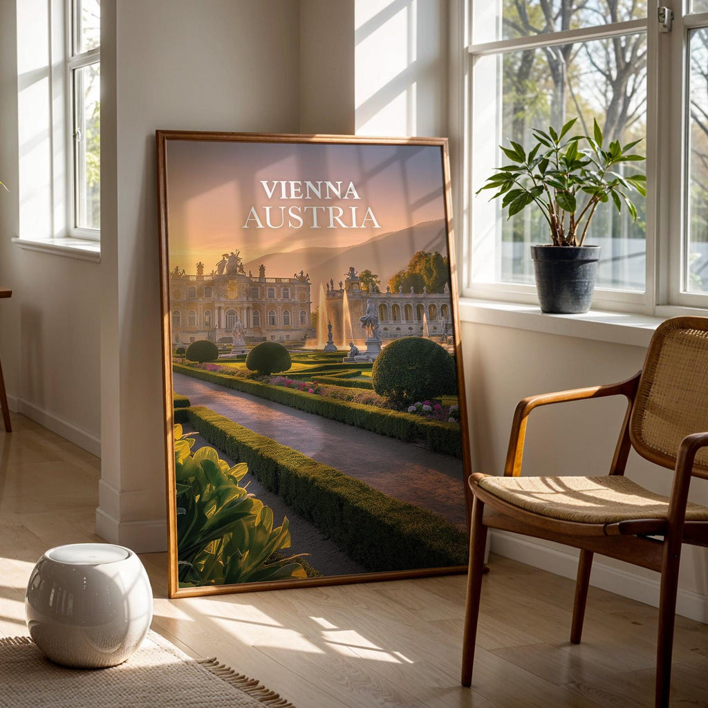 Romantic Europe Cityscape Prints: Santorini, Rome, Vienna (Digital Downloadable Gallery Wall Set)