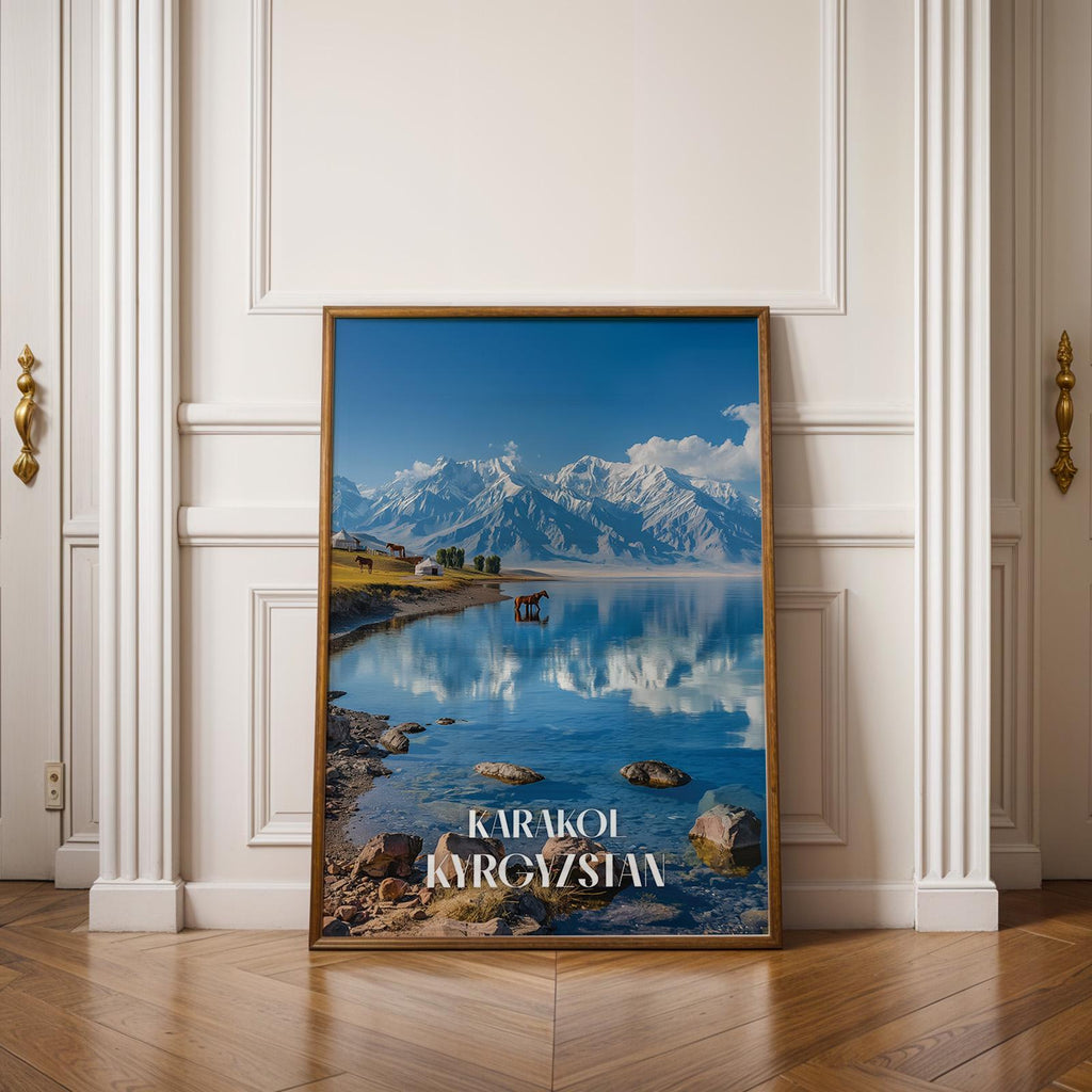 Kyrgyzstan Landscape Print: Issyk-Kul Lake, Karakol (Digital Download)