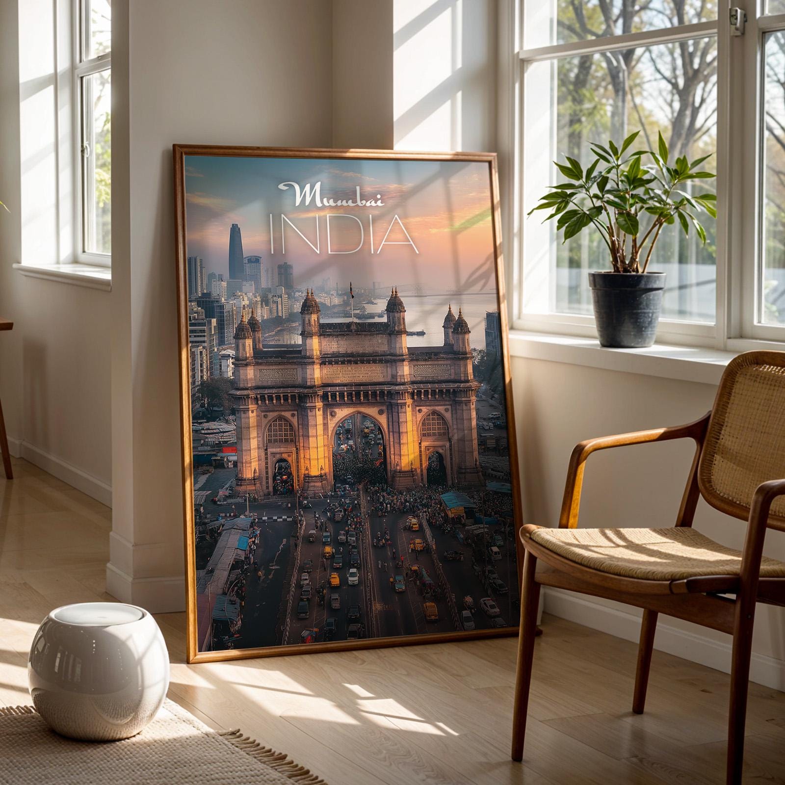 Mumbai Sunset Print: India Gateway Cityscape Wall Art (Digital Download)