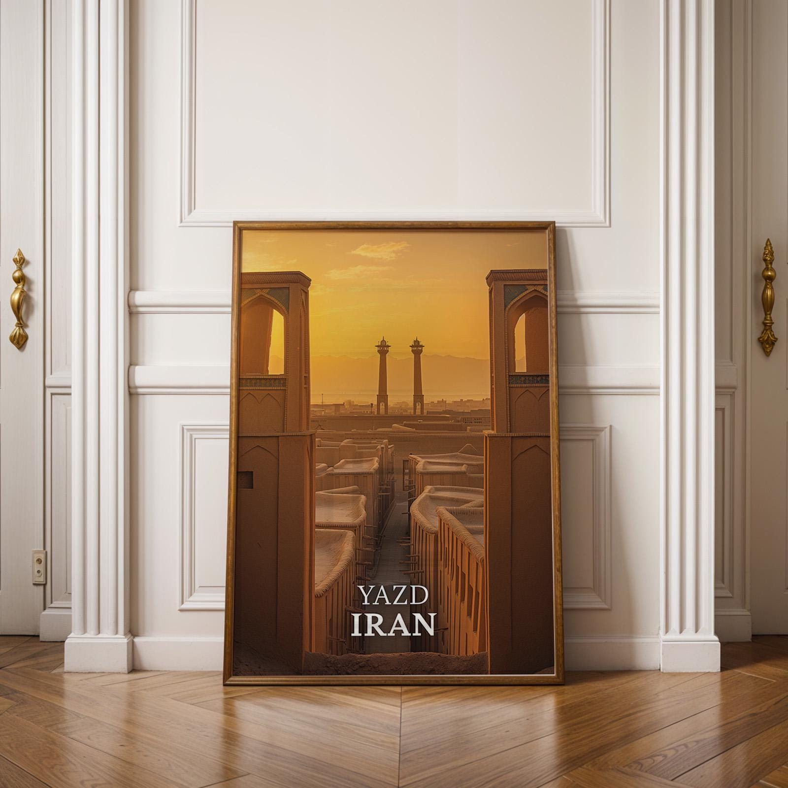 Yazd Iran Print: Vibrant Wind Tower, Old City Wall Art (Digital Download)