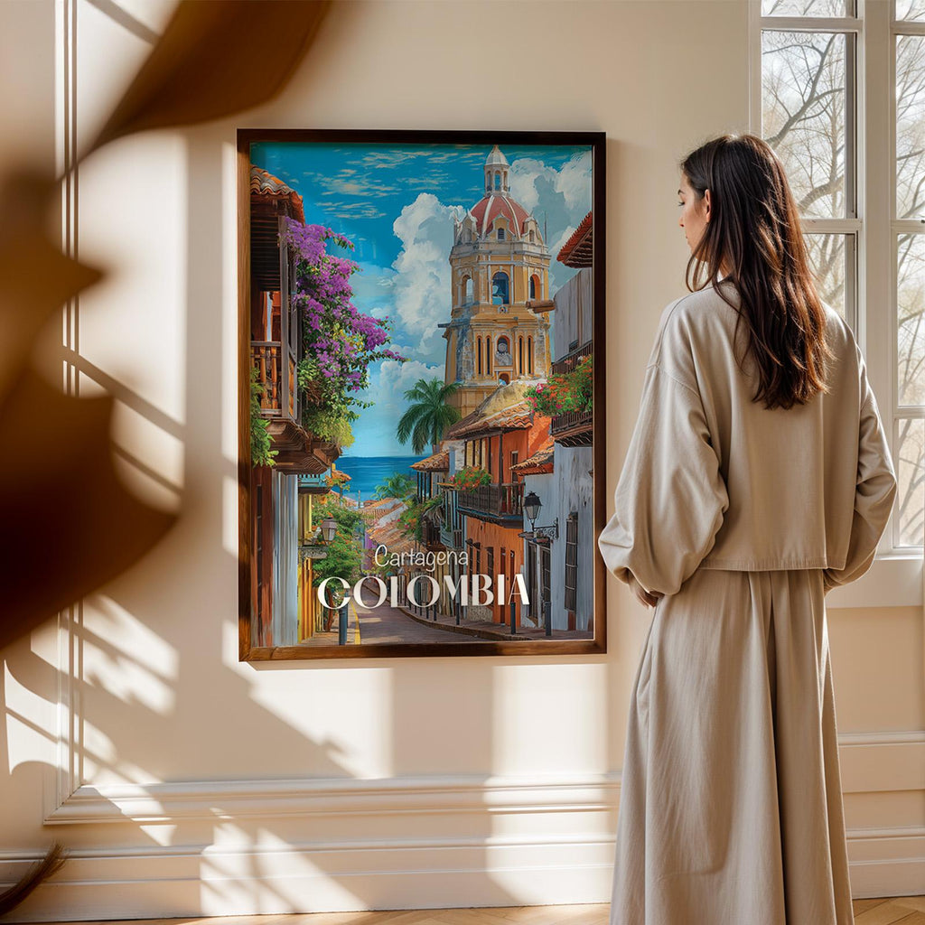 Cartagena Colombia Print: Vibrant Coastal Cityscape (Digital Download)