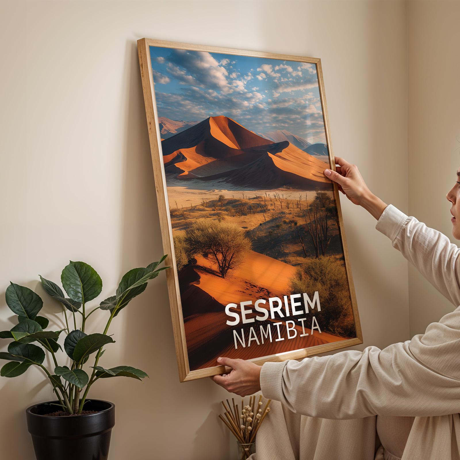 Namibia Sossusvlei Dunes Print: Vibrant African Landscape Wall Art (Digital Download)