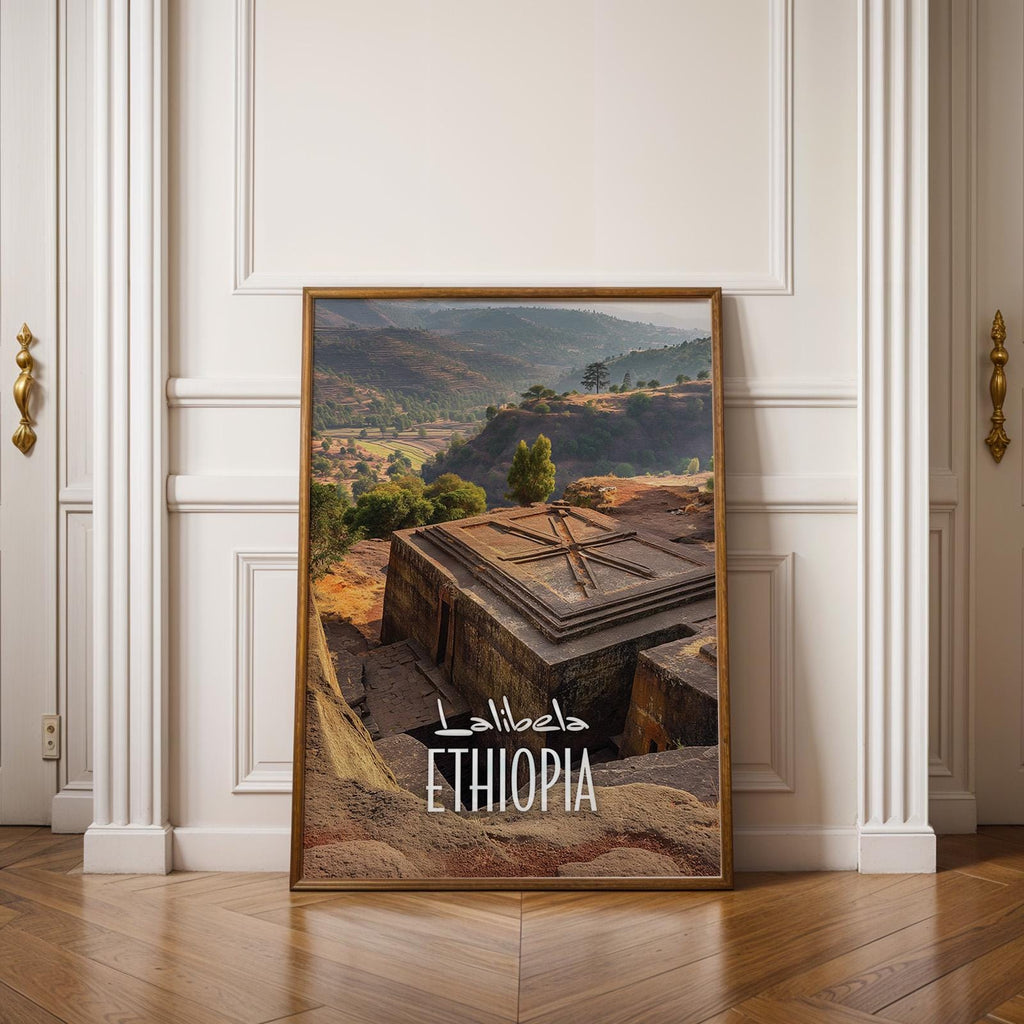 Lalibela Ethiopia Churches Print: Vibrant Landscape Wall Art (Digital Download