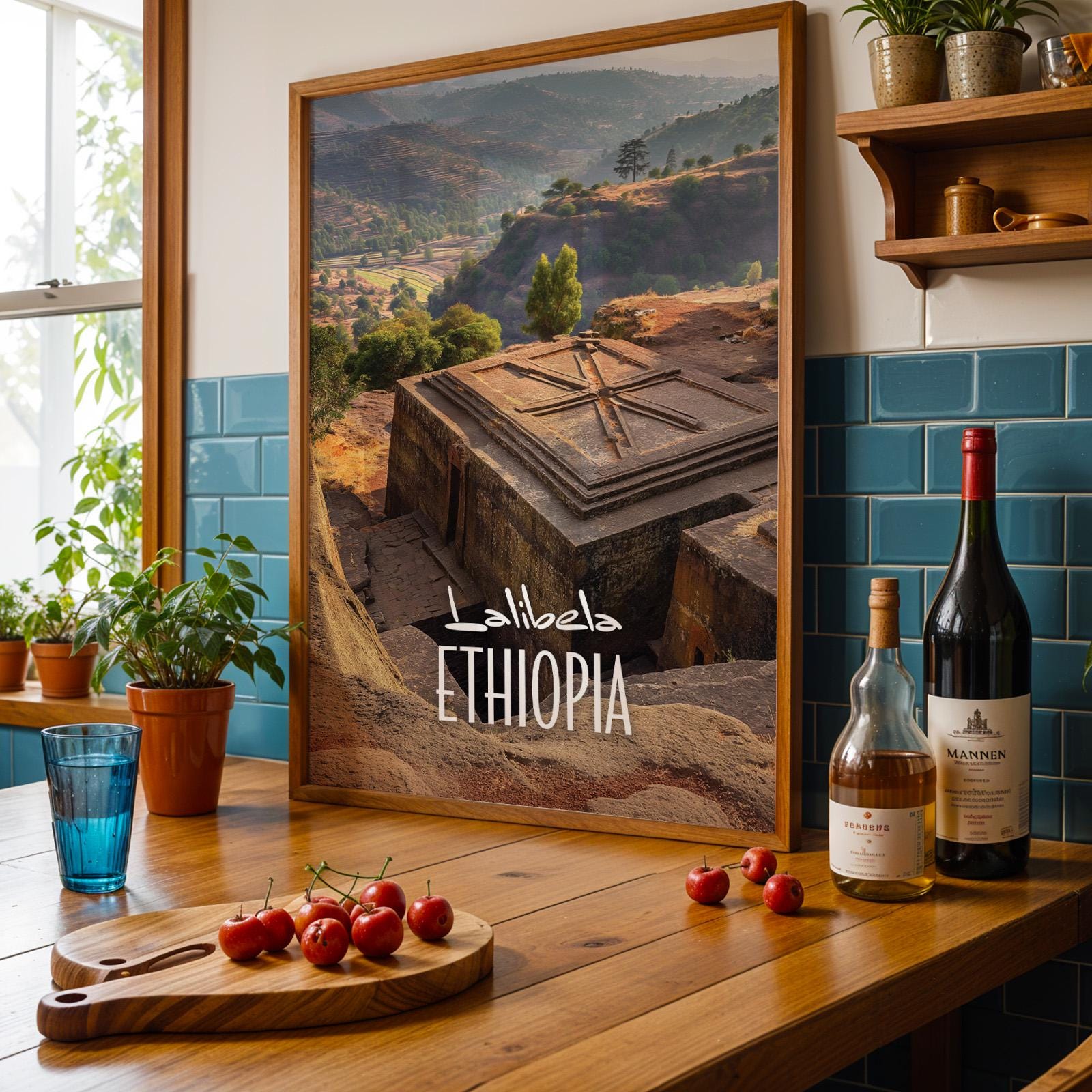 Lalibela Ethiopia Churches Print: Vibrant Landscape Wall Art (Digital Download