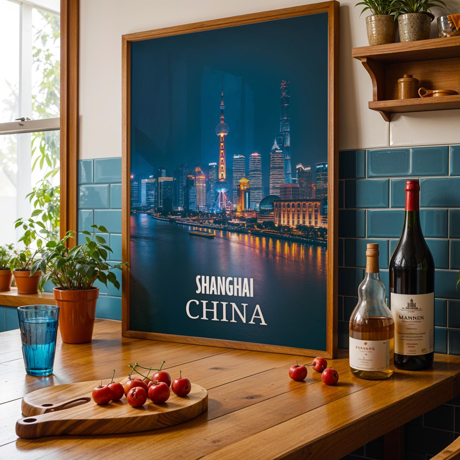 Shanghai Skyline Print: Vibrant China Bund Wall Art (Digital Download)