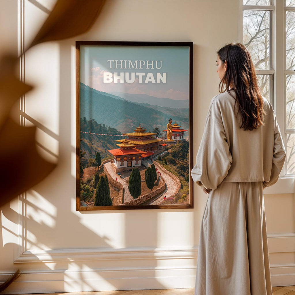 Bhutan Cityscape Wall Art Print: Tashichho Dzong, Thimphu (Digital Download)