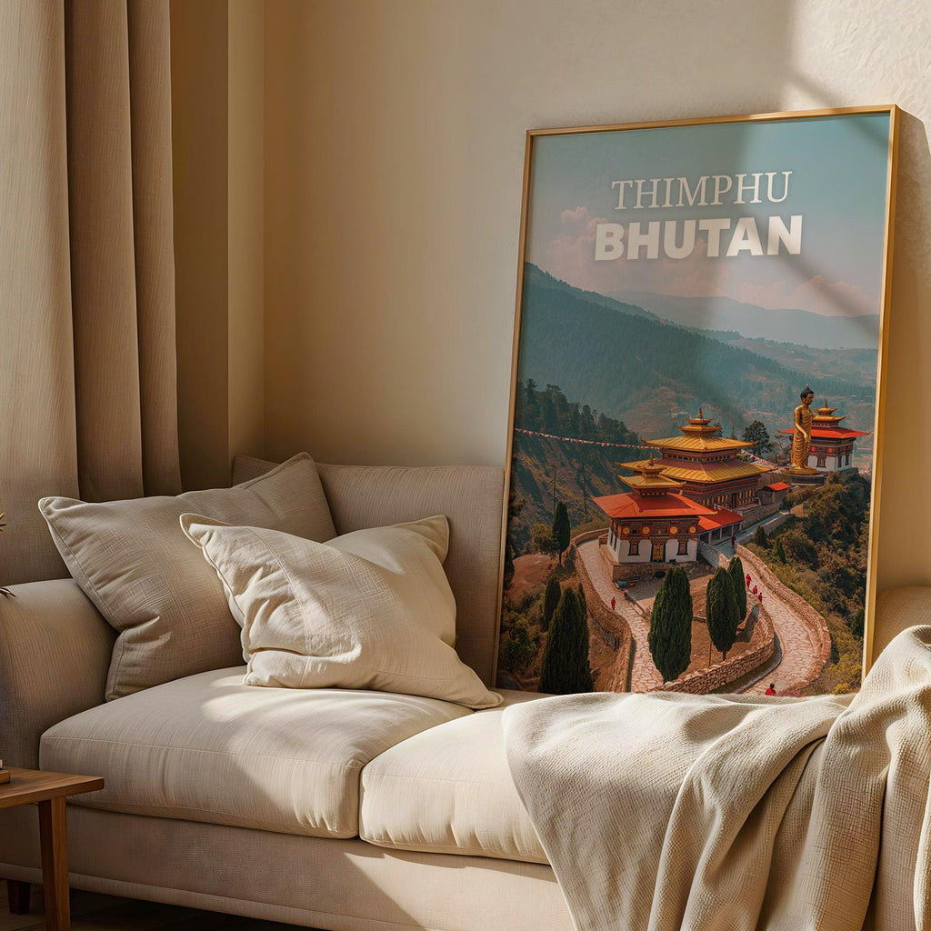 Bhutan Cityscape Wall Art Print: Tashichho Dzong, Thimphu (Digital Download)