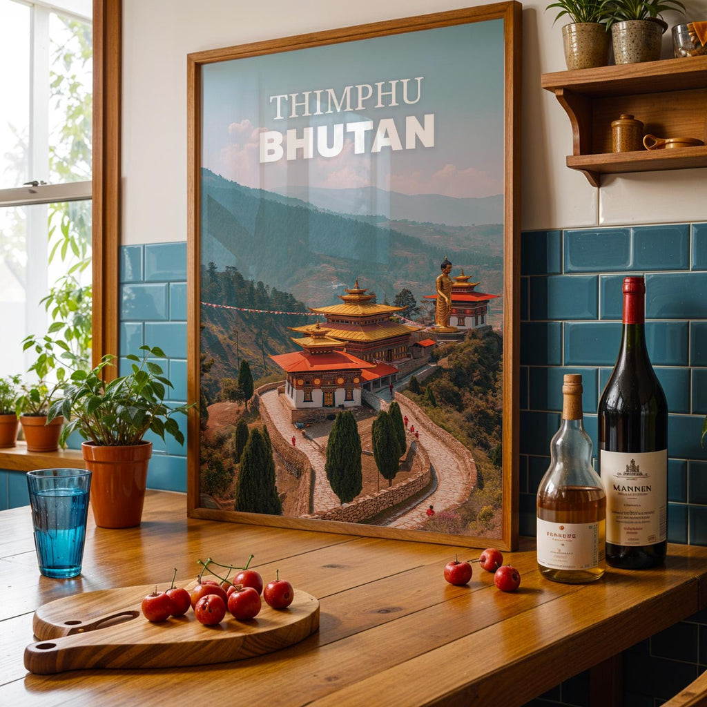 Bhutan Cityscape Wall Art Print: Tashichho Dzong, Thimphu (Digital Download)