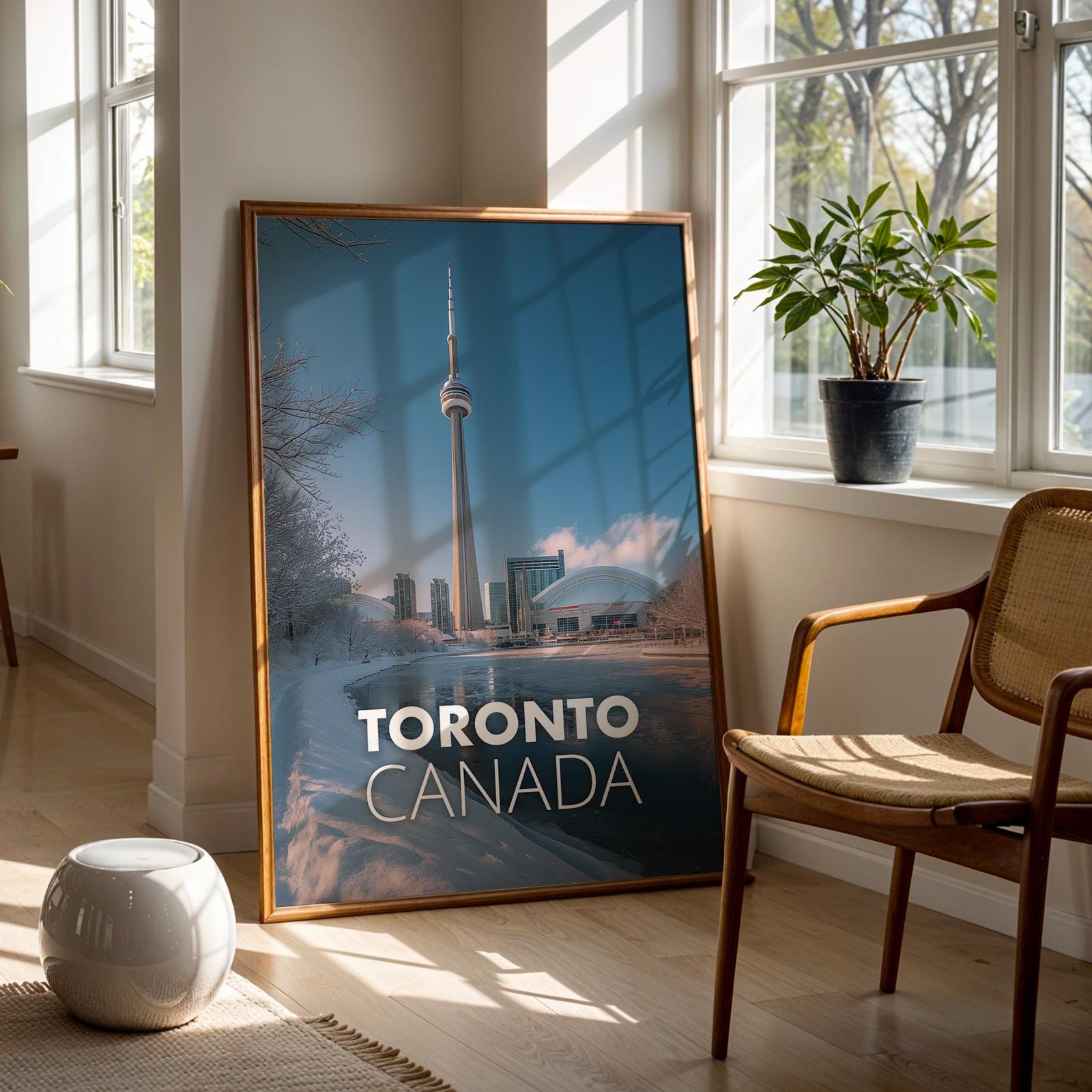 Toronto Cityscape Print: CN Tower, Harbourfront (Digital Download)