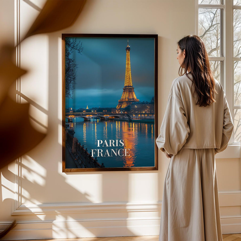 Eiffel Tower Paris Print: Vibrant France Cityscape Wall Art (Digital Download)