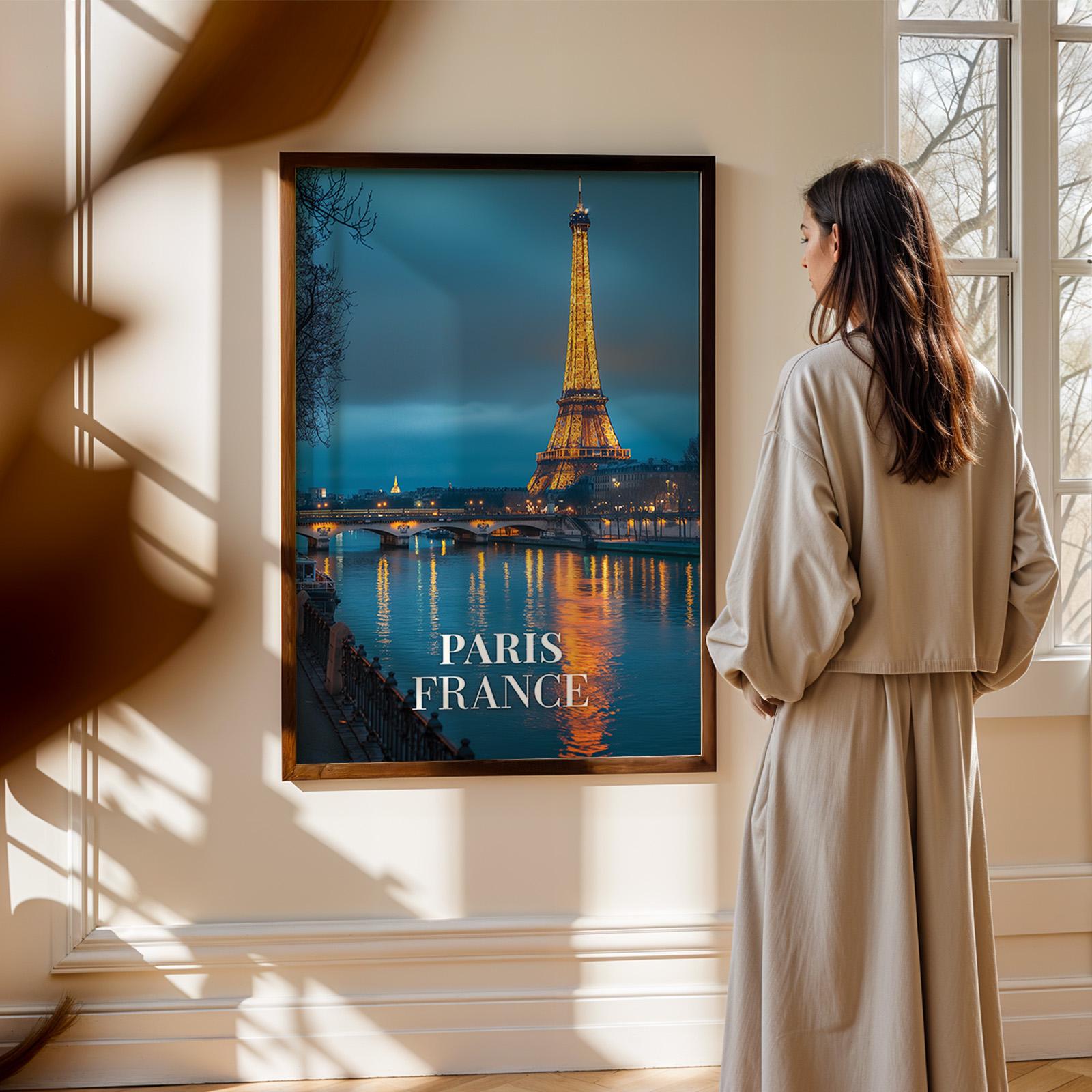 Eiffel Tower Paris Print: Vibrant France Cityscape Wall Art (Digital Download)