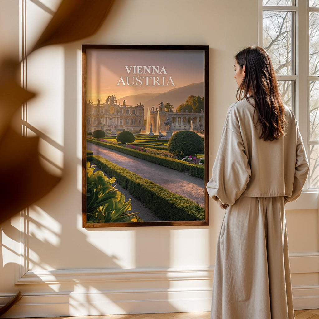 Vienna Palace Garden Print: Austria Cityscape Wall Art (Digital Download)