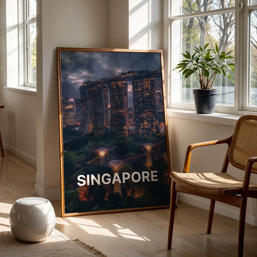 Asia Cityscape Wall Art Print Set: Tokyo, Singapore, Hong Kong (Digital Downloadable, Printable)