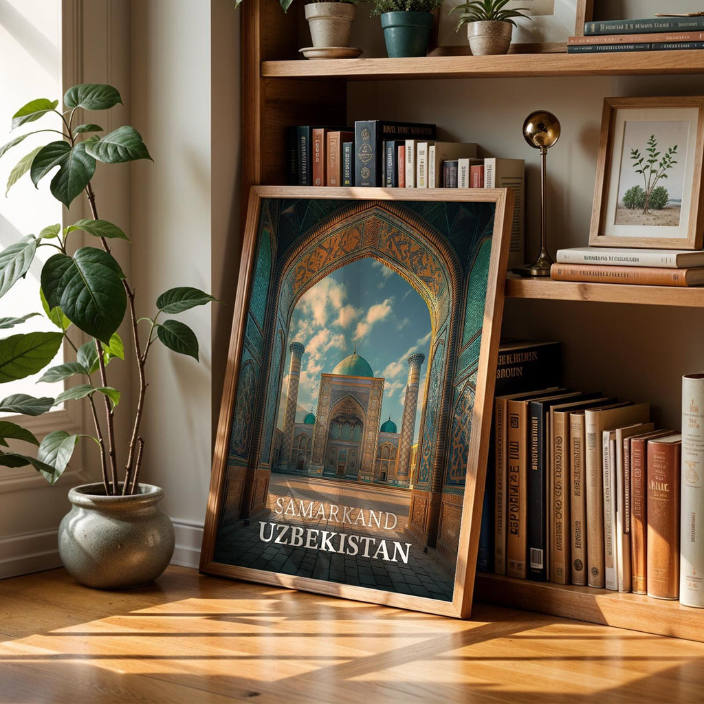 Samarkand Uzbekistan Print: Registan Square Cityscape Wall Art (Digital Download