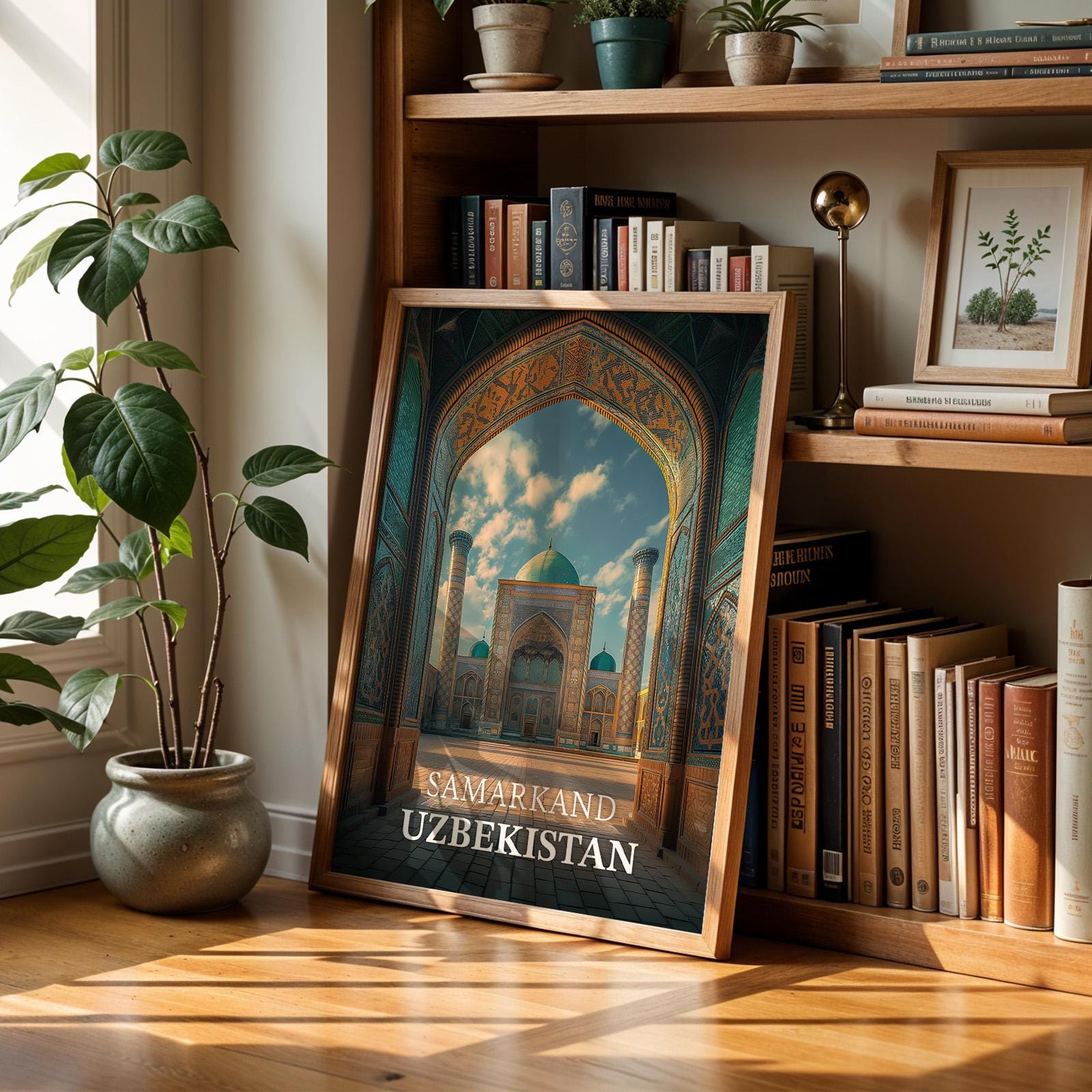 Samarkand Uzbekistan Print: Registan Square Cityscape Wall Art (Digital Download