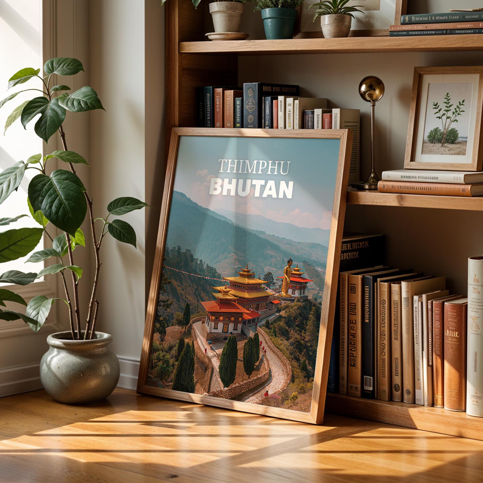 Bhutan Cityscape Wall Art Print: Tashichho Dzong, Thimphu (Digital Download)