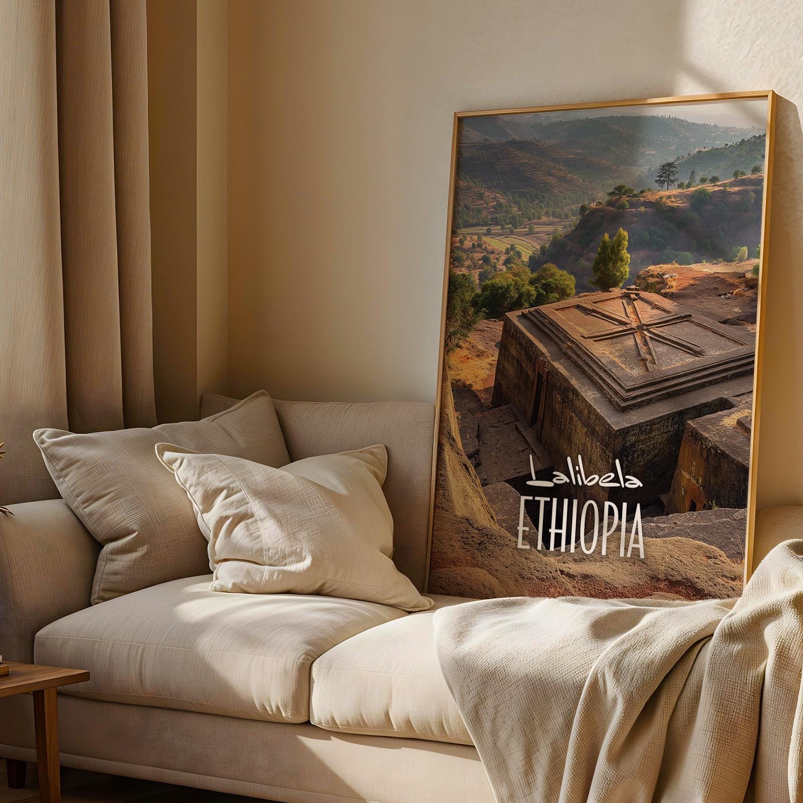 Lalibela Ethiopia Churches Print: Vibrant Landscape Wall Art (Digital Download