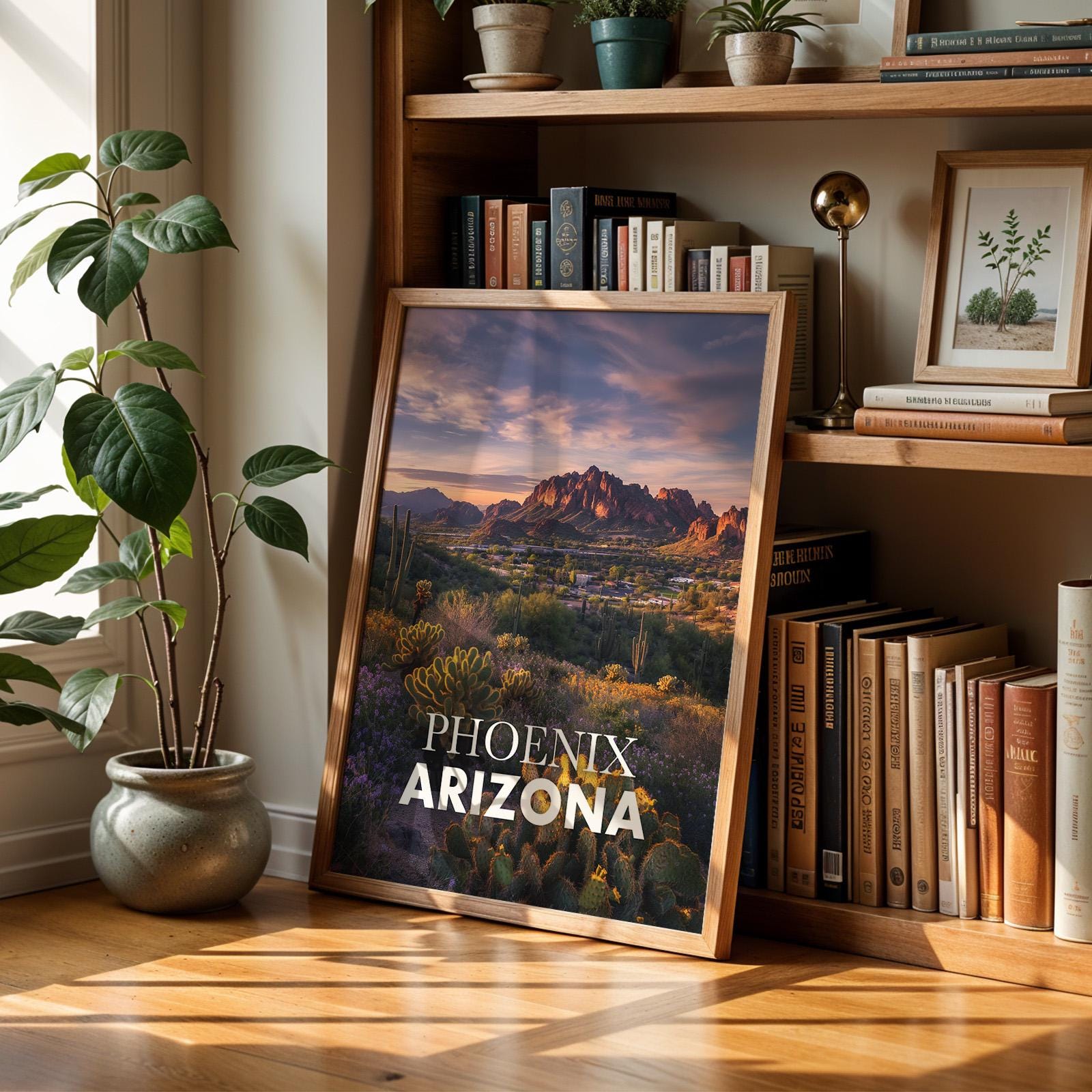 Phoenix Arizona Camelback Mountain Print: Desert Landscape Wall Art (Digital Download)