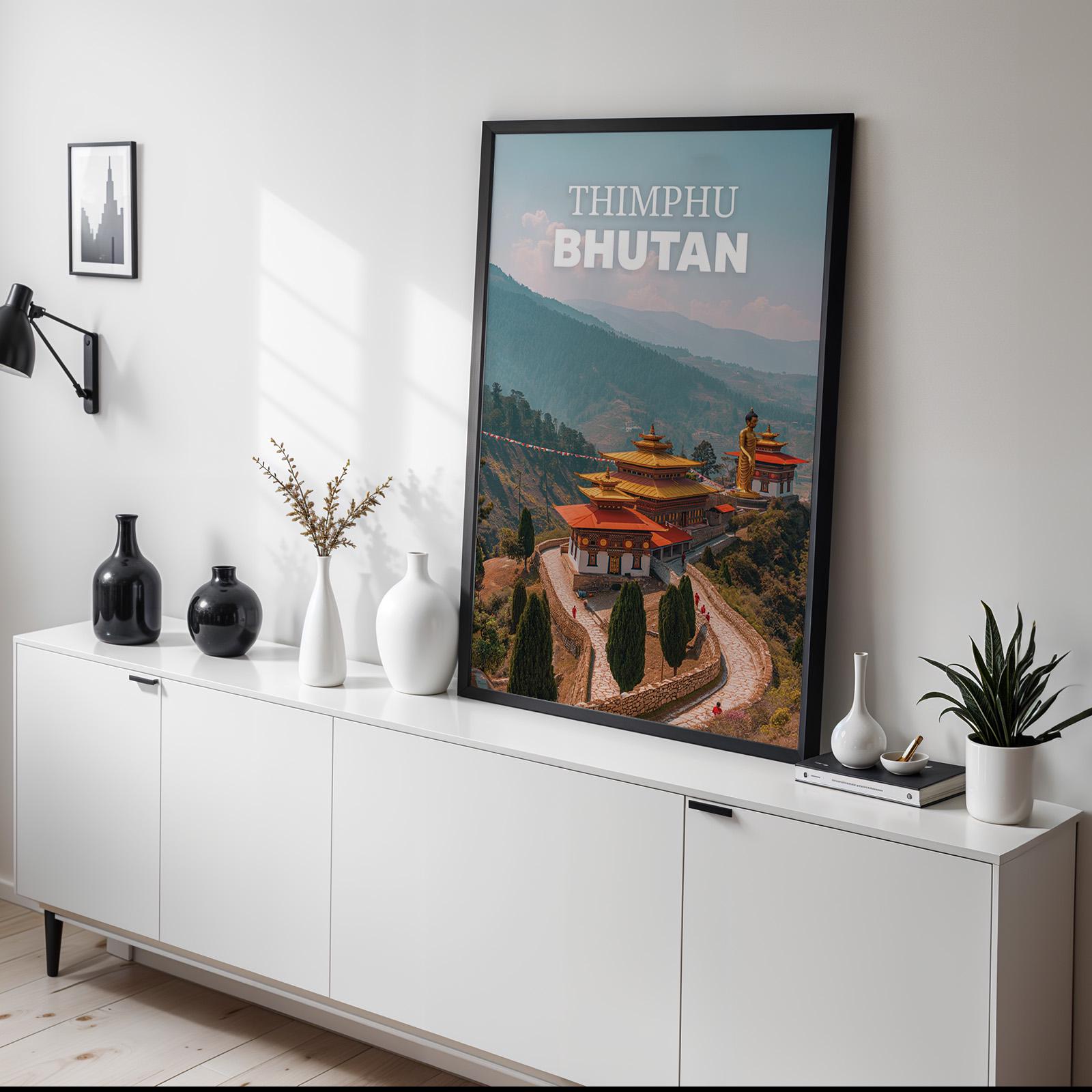 Bhutan Cityscape Wall Art Print: Tashichho Dzong, Thimphu (Digital Download)