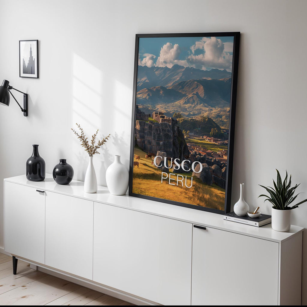 Cusco Peru Cityscape Print: Sacsayhuamán Fortress Wall Art (Digital Download)