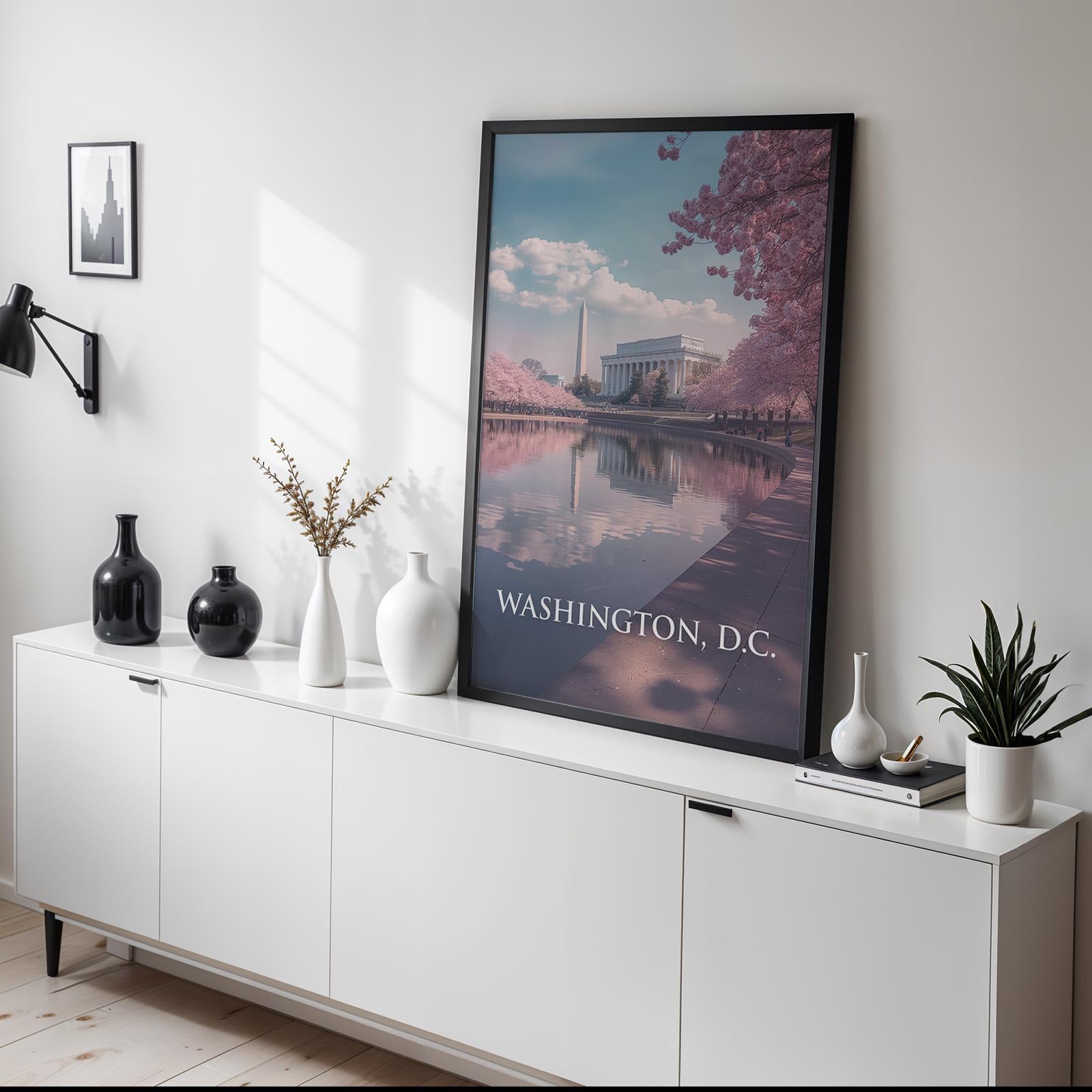 Lincoln Memorial Print: Washington DC Wall Art - Patriotic Travel Poster (Digital Download)