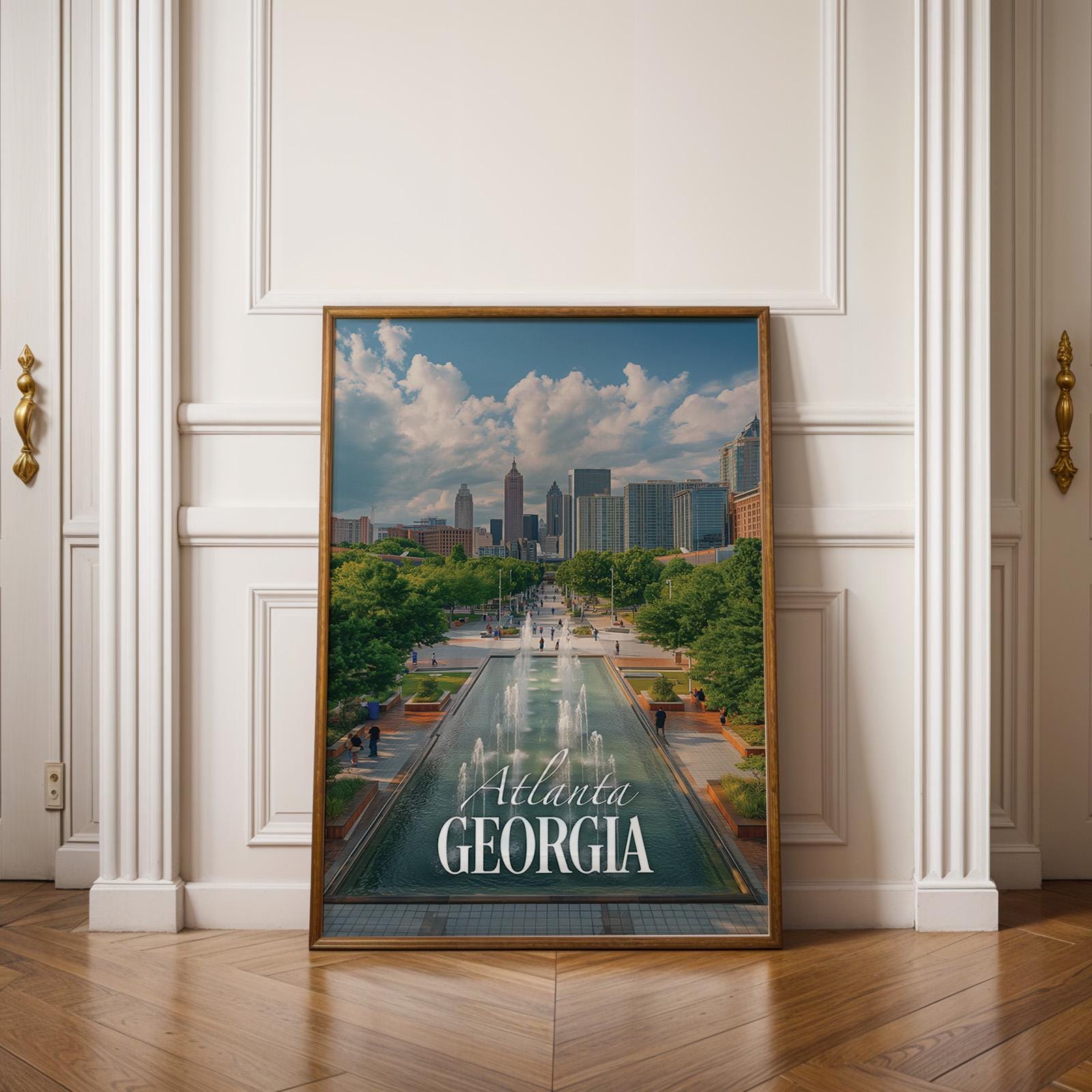 Atlanta Centennial Park Print: Georgia Cityscape Wall Art (Digital Download