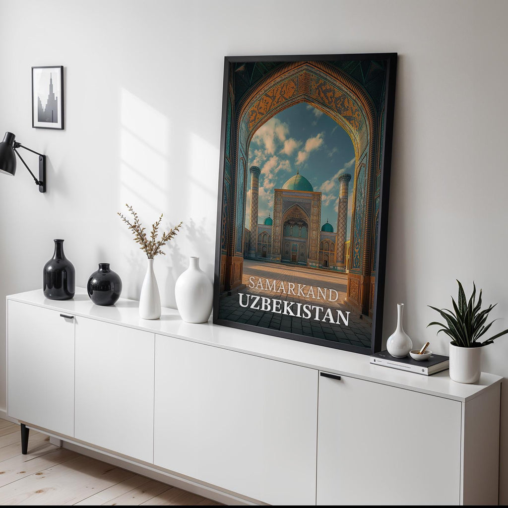 Samarkand Uzbekistan Print: Registan Square Cityscape Wall Art (Digital Download