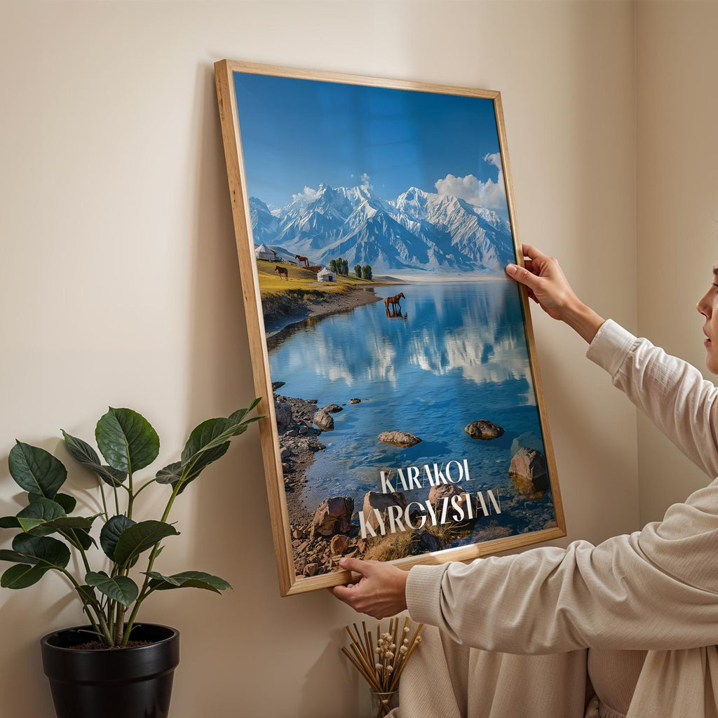 Kyrgyzstan Landscape Print: Issyk-Kul Lake, Karakol (Digital Download)