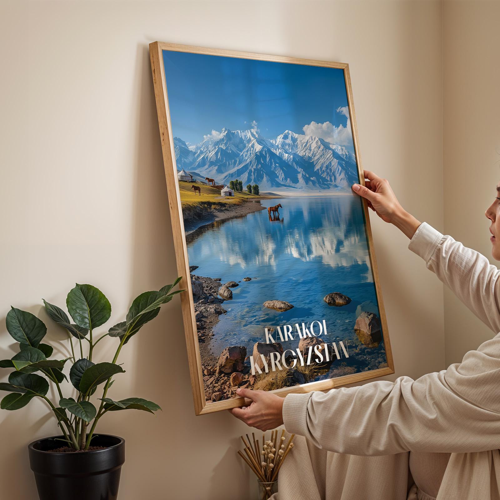 Kyrgyzstan Landscape Print: Issyk-Kul Lake, Karakol (Digital Download)