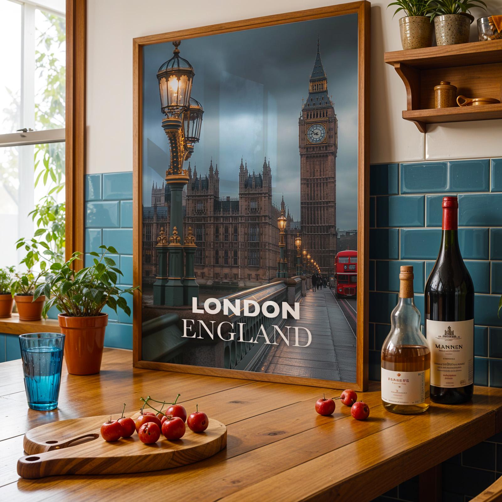 London Big Ben Print: Vibrant UK Cityscape Wall Art (Digital Download