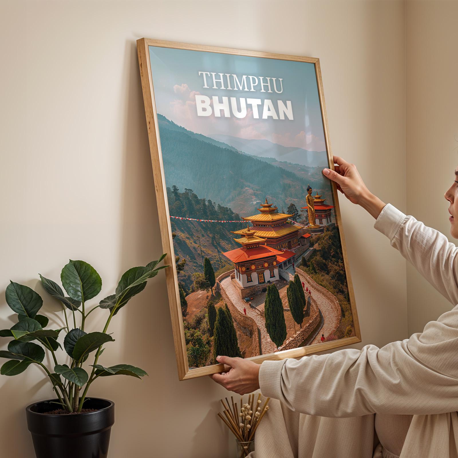 Bhutan Cityscape Wall Art Print: Tashichho Dzong, Thimphu (Digital Download)