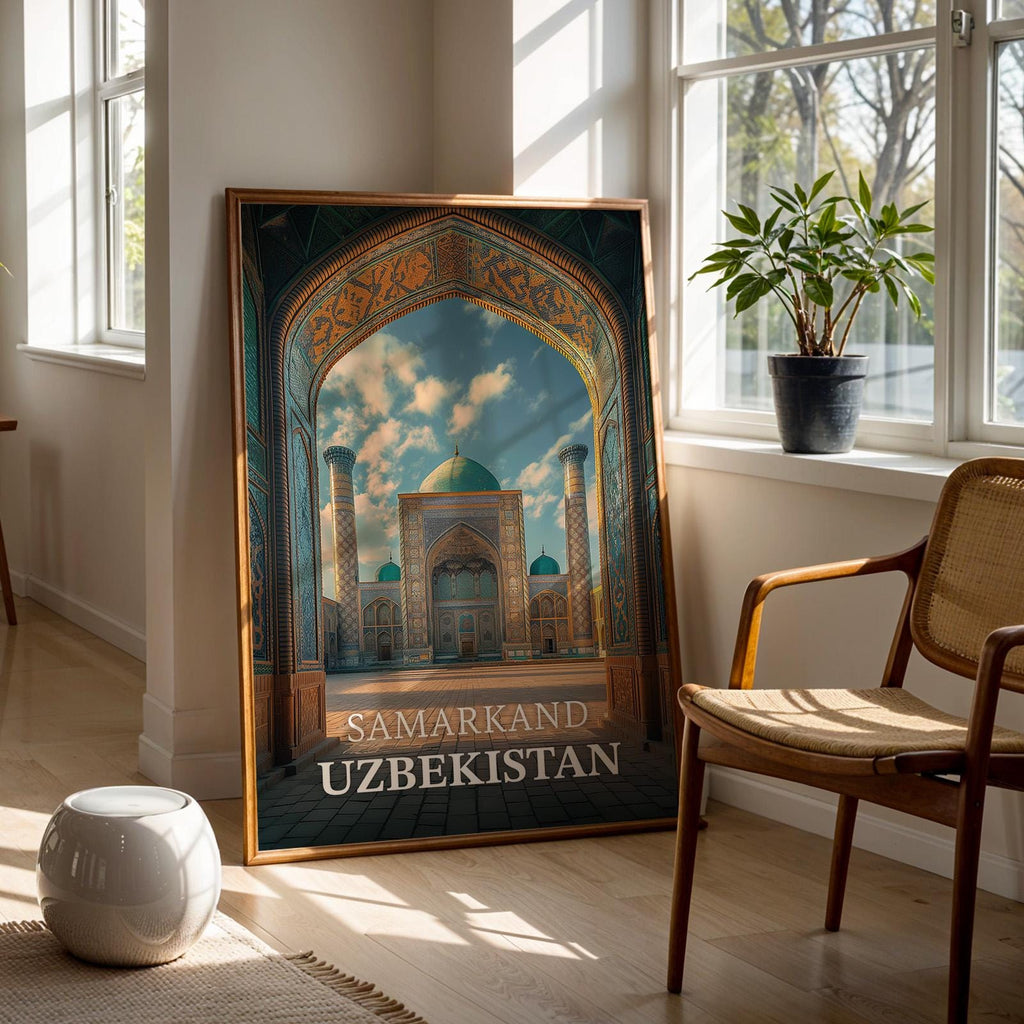 Samarkand Uzbekistan Print: Registan Square Cityscape Wall Art (Digital Download