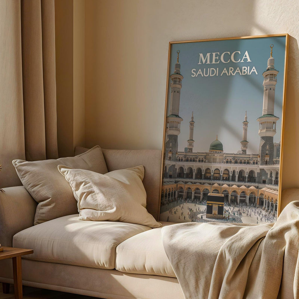 Mecca Grand Mosque Print: Vibrant Saudi Arabia Cityscape (Digital Download)