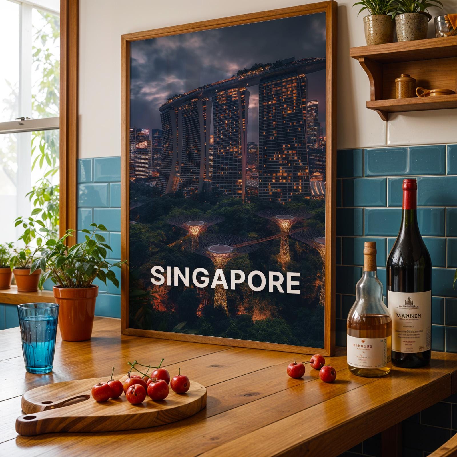 Singapore Marina Bay Gardens Print: Vibrant Cityscape Wall Art (Digital Download)