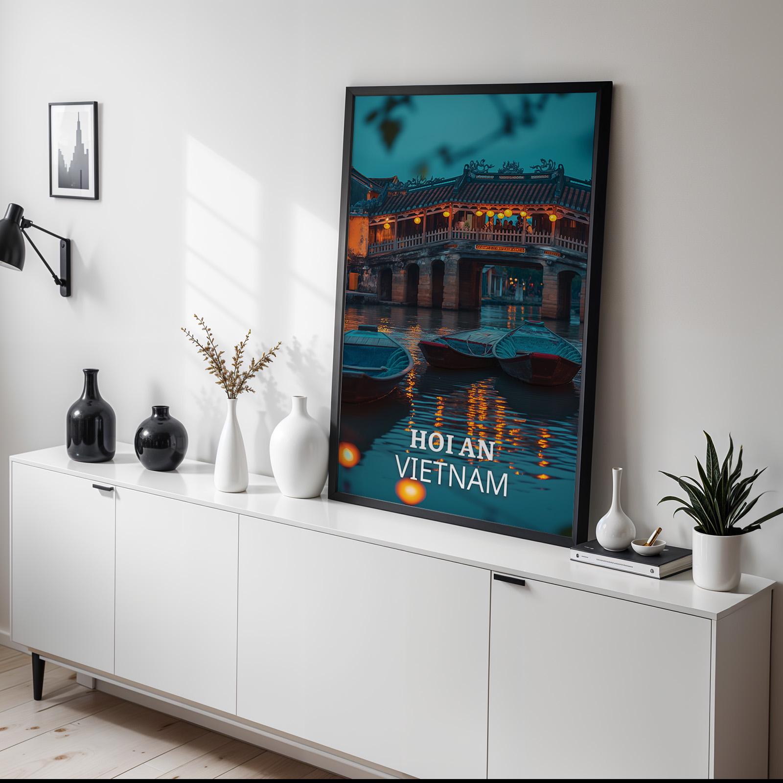Hoi An Vietnam Print: Japanese Bridge Cityscape Wall Art (Digital Download